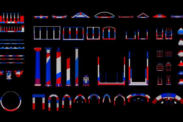 Video-Mapping-Toolkit-Architectural-Elements-2 Tricolor - Video Mapping Toolkit