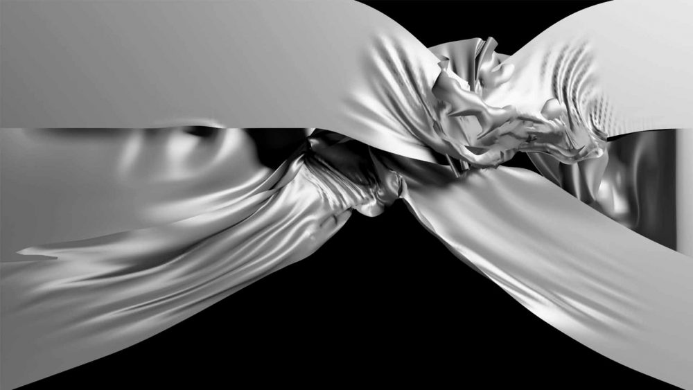 3d white curtain video displacement map