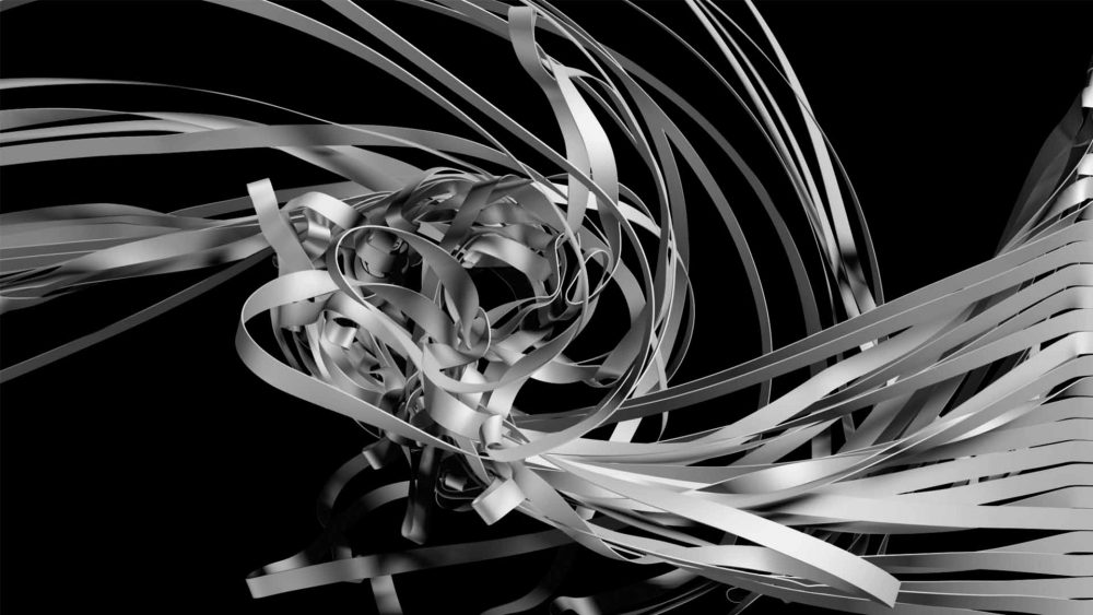 3d white curtain video displacement map video mapping loop
