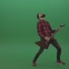 Punk-rock-full-size-man-guitarist-play-guitar-with-emotions-on-green-screen_002