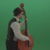 Young-Man-play-jazz-on-double-bass-String-music-instrument-isolated-on-green-screen-in-back-side-view_003