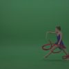 Young_Female_Acrobat_Gymnast_Performing_Acro_Dance_Using_Red_Long_Ribbon_On_Green_Screen_Wall_Chroma_Key_Background_002