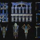 Architectural LuxuryCyberpunk Projection Textures