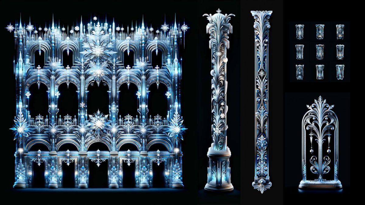 ice frost winter christmas projection mapping texture