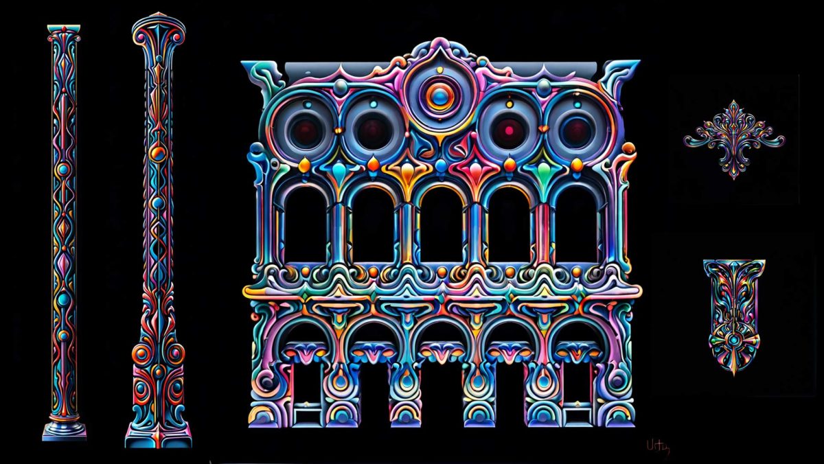 Projection Mapping Architectural decorative elements