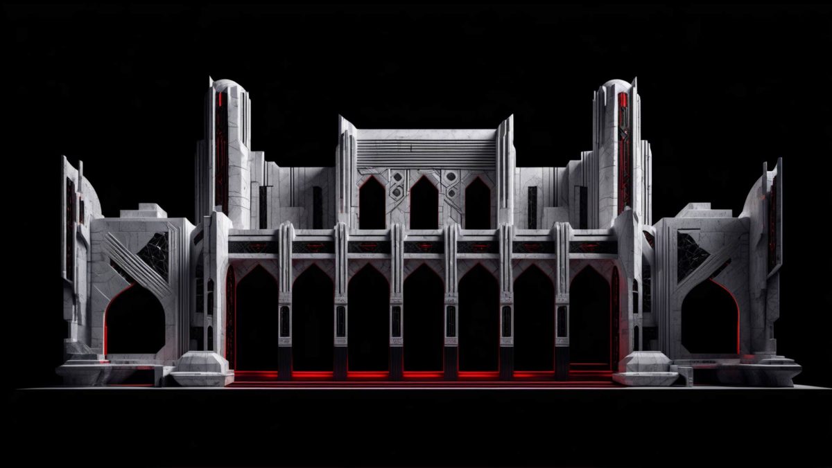 Red Monument - Projection Mapping Textures