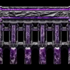 Amethyst mineral pillars and ornaments โ dark luxury facade texture for projection mapping