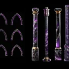 Violet and gold gothic arches โ amethyst projection mapping texture for art installations