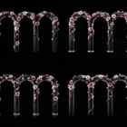 Sakura floral facade pattern โ JPG projection mapping texture for cultural events and festivals
