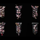 Pink sakura ornament frames and windows โ architectural projection mapping texture Vol.24