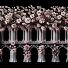 projection mapping textures Sakura flowers