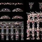 Sakura Art Projection Mapping Textures Pack โ pink cherry blossom facade decoration for architectural mapping