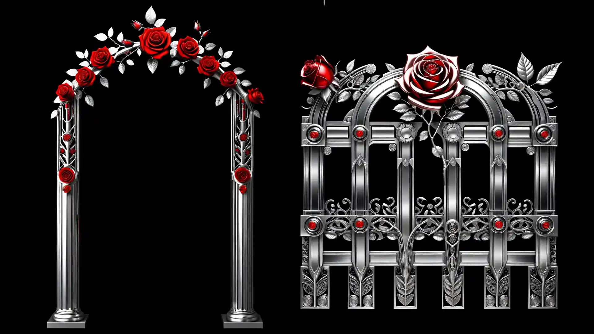 Projection Mapping Textures Rose & Silver