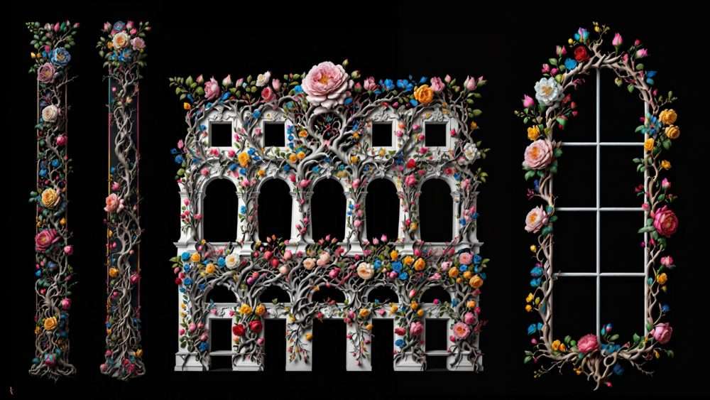Projection Patterns Texture Spring Roots - Projection Mapping Textures Pack Vol.48 | VMS
