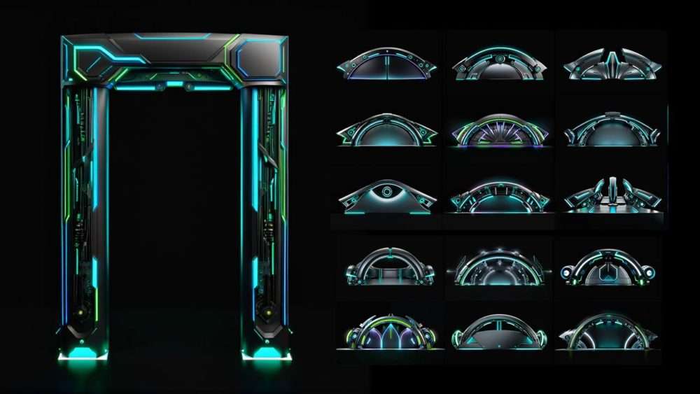 Curated visual reference: Fresh Look at Techno Bot Projection Mapping Textures Pack Vol 34