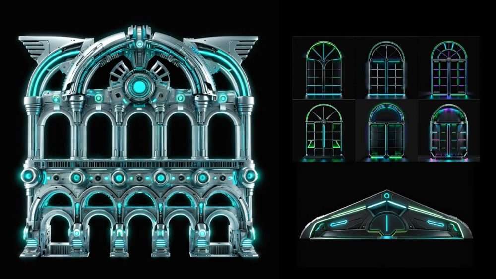 Techno Bot - Projection Mapping Textures Pack Vol.34 | VMS