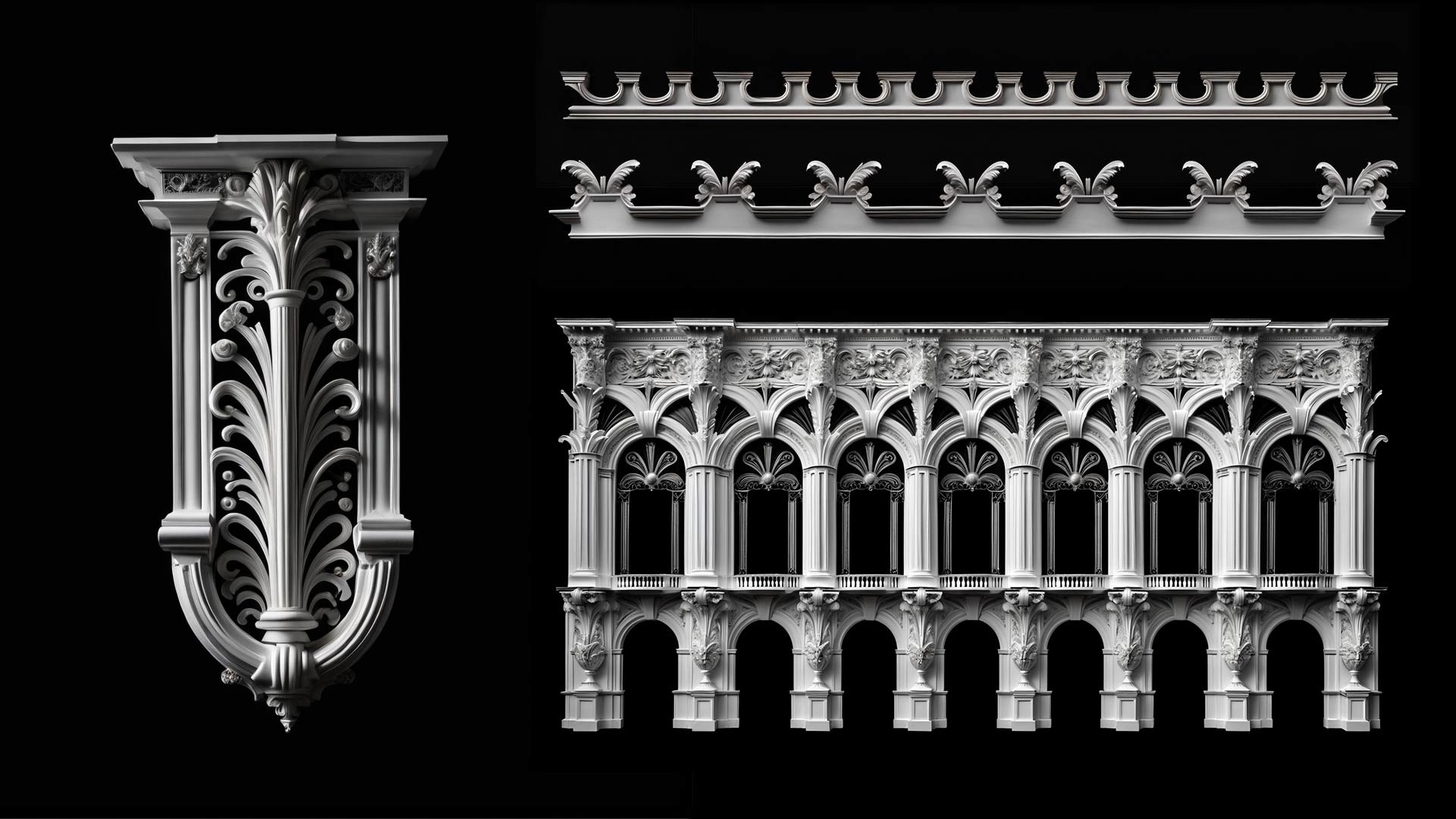 White Baroque - Projection Mapping Textures