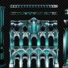 Architectural Cyan Futurism Projection Mapping Textures Pack