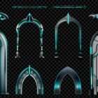 Architectural Cyan Futurism Projection Mapping Textures Pack