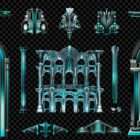 Architectural Cyan Futurism Projection Mapping Textures Pack