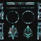 Architectural Cyan Futurism Projection Mapping Textures Pack