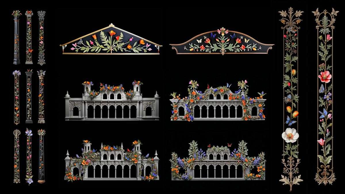Projection Patterns Texture Blooming Pattern - Projection Mapping Textures Pack Vol.52 | VMS