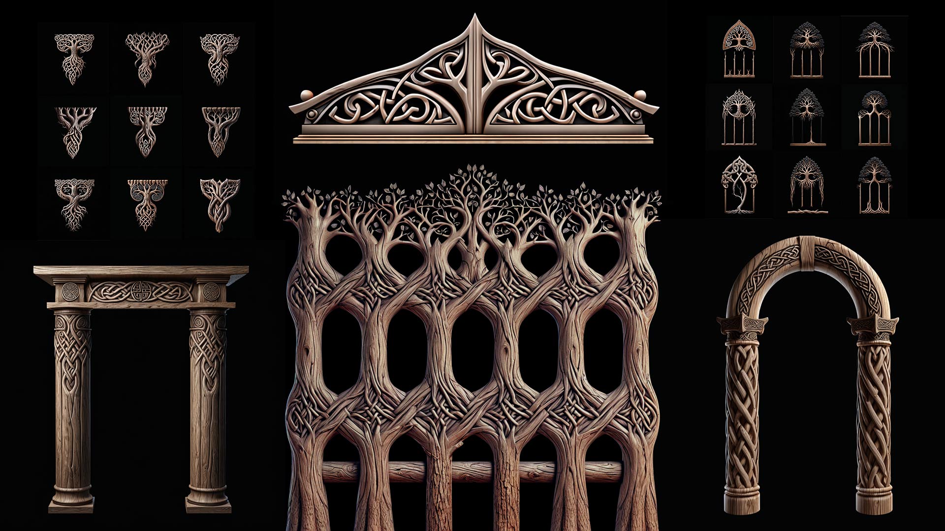 Celtic Wood - Projection Mapping Texture