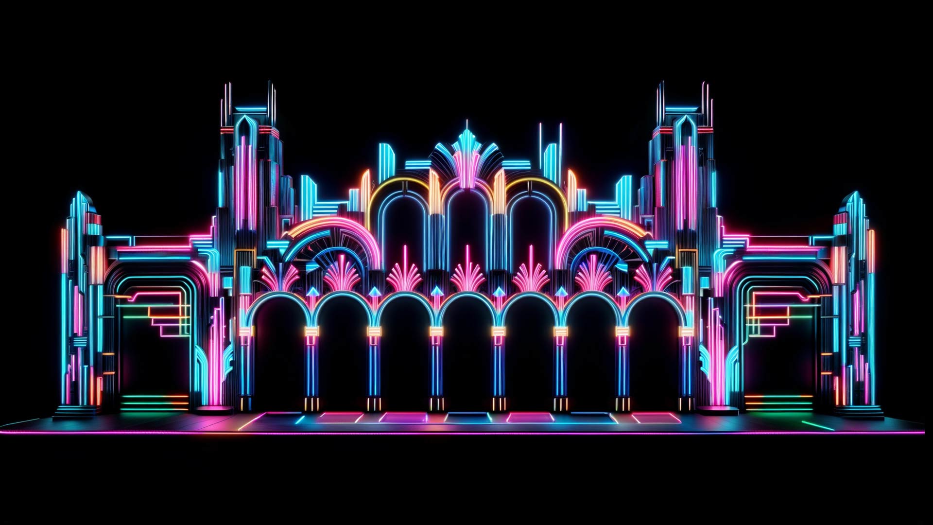 Techno Neon - Projection Mapping Textures