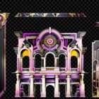 Architectural Pink High-Tech Projection Mapping Textures Pack