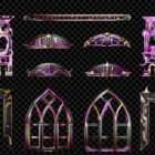 Architectural Pink High-Tech Projection Mapping Textures Pack