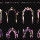 Architectural Pink High-Tech Projection Mapping Textures Pack