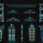 Architectural Techno Baroqu Projection Mapping Textures Pack