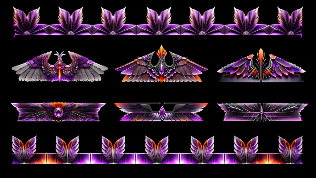 Wings of Elegance - Projection Mapping Texture Pack Vol.78 | VMS