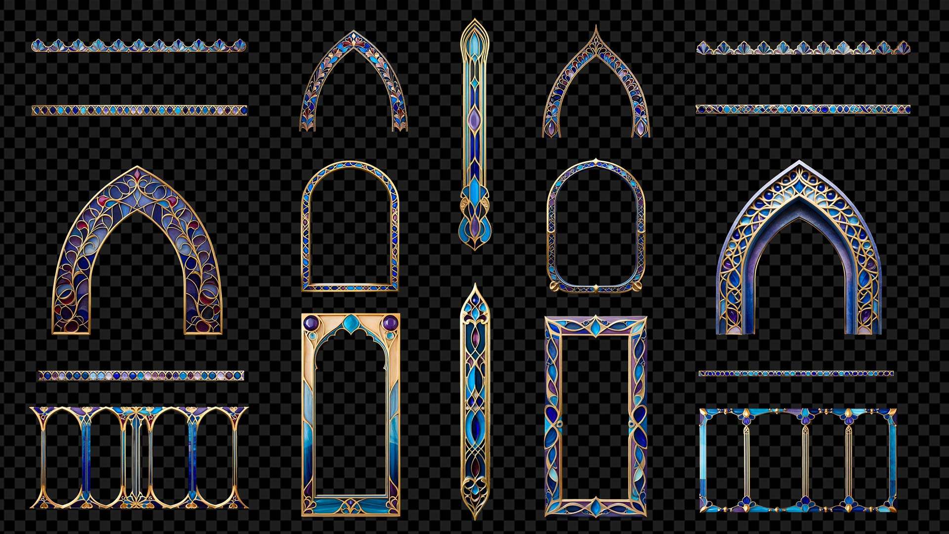 Architectural Arabesque Illusions Projection Mapping Textures Pack