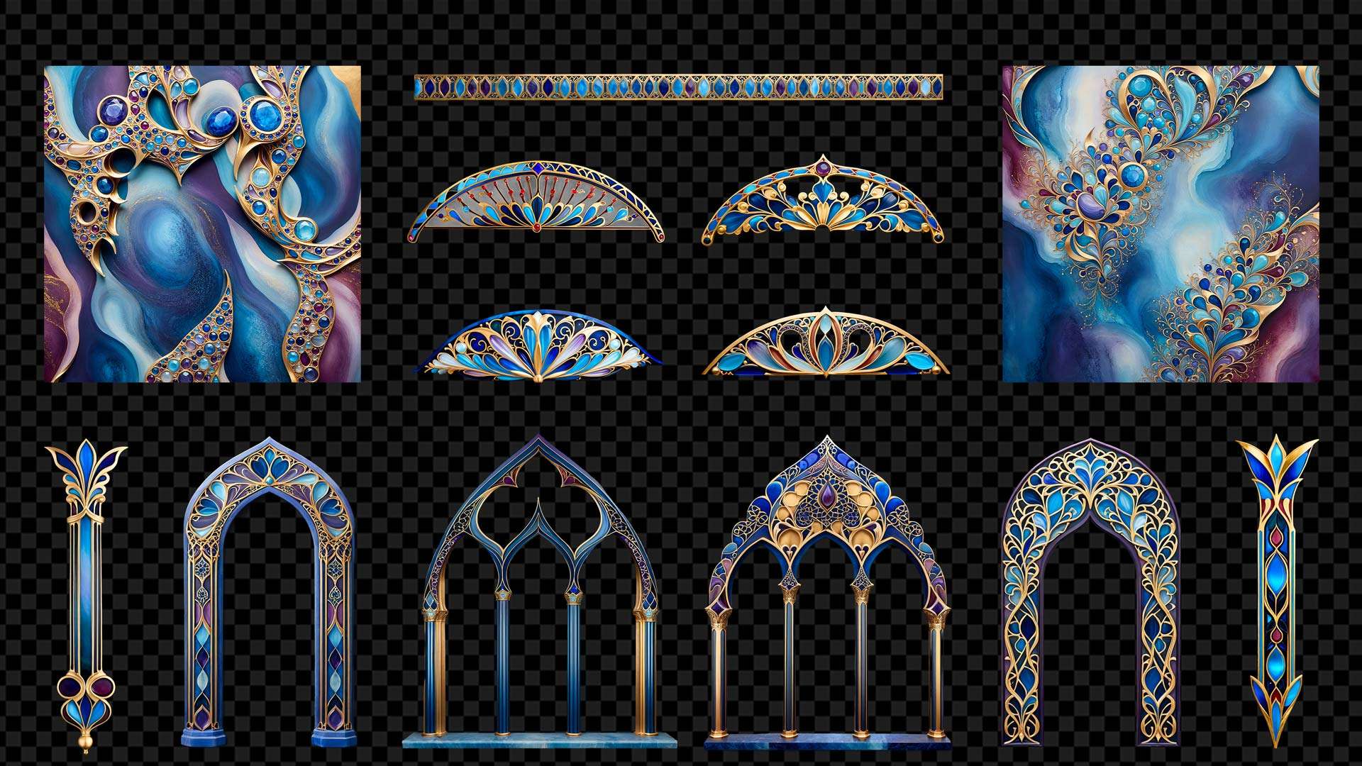 Architectural Arabesque Illusions Projection Mapping Textures Pack
