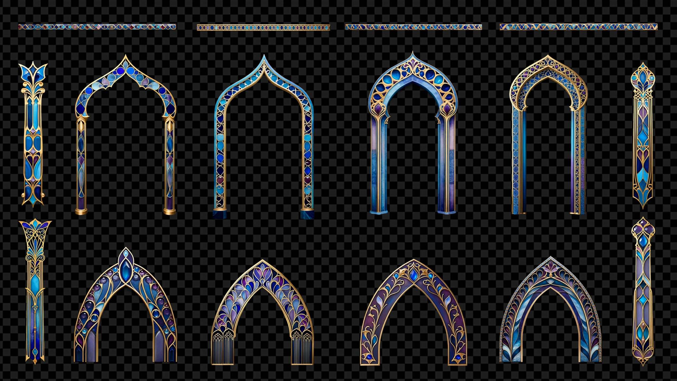 Architectural Arabesque Illusions Projection Mapping Textures Pack