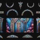 Architectural Arabesque Illusions Projection Mapping Textures Pack
