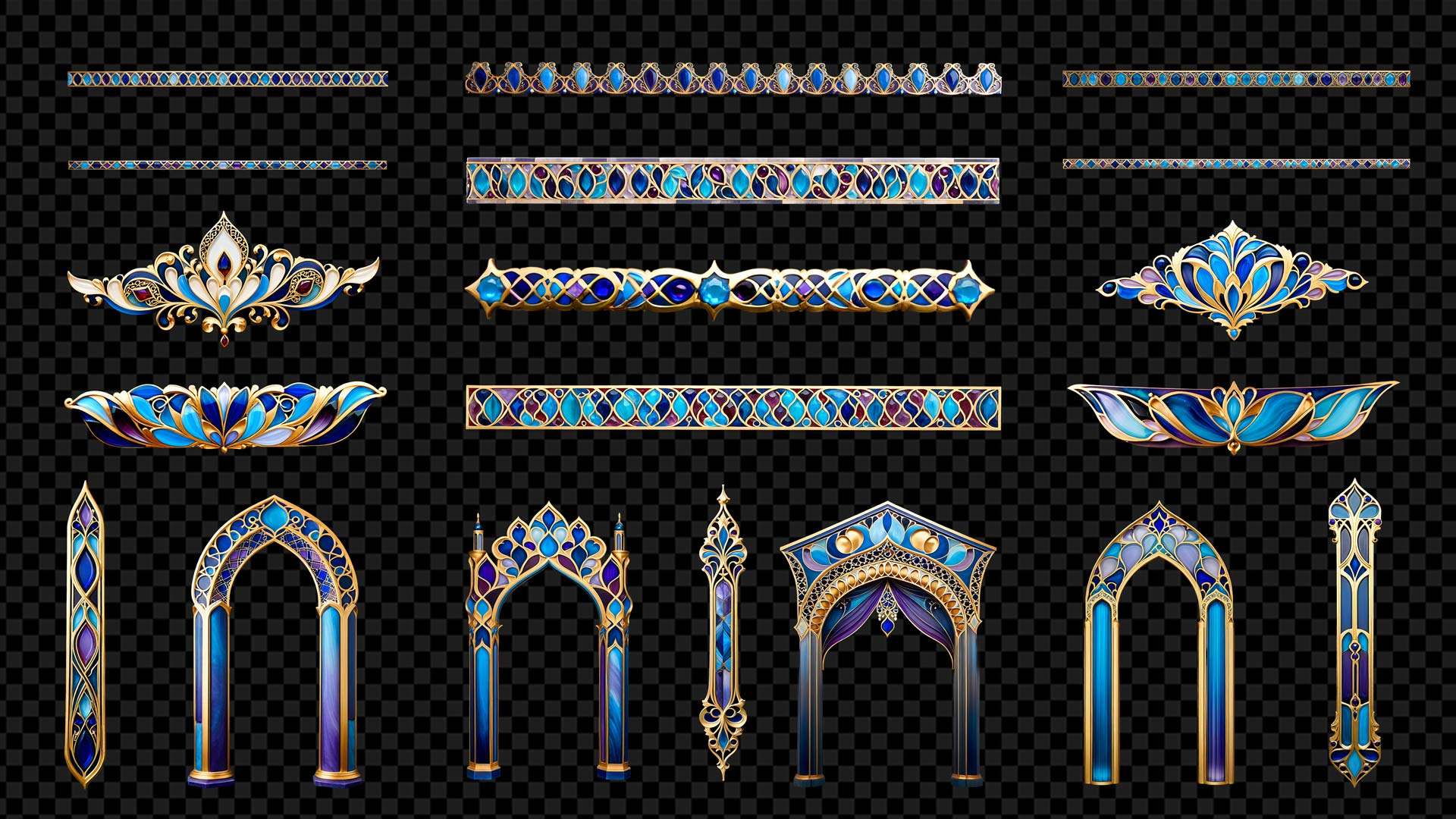 Architectural Arabesque Illusions Projection Mapping Textures Pack