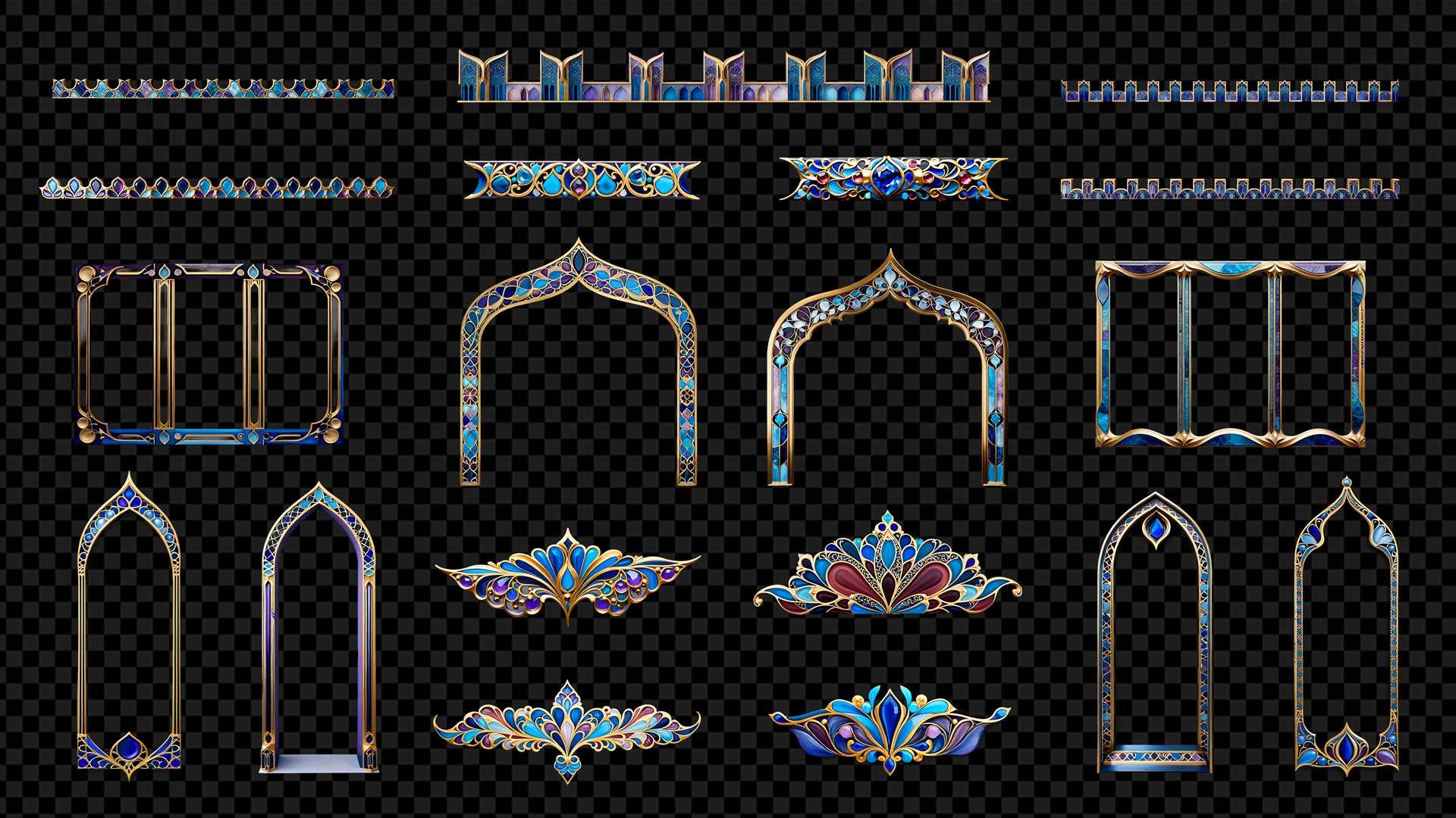 Architectural Arabesque Illusions Projection Mapping Textures Pack