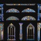 Architectural Sapphire Symphony Projection Mapping Textures Pack