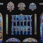 Architectural Sapphire Symphony Projection Mapping Textures Pack