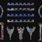 Architectural Sapphire Symphony Projection Mapping Textures Pack