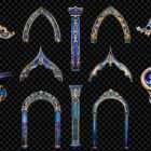 Architectural Sapphire Symphony Projection Mapping Textures Pack