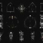 Architectural Stellar Mechanics Projection Mapping Textures Pack