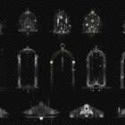 Architectural Stellar Mechanics Projection Mapping Textures Pack