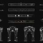 Architectural Stellar Mechanics Projection Mapping Textures Pack
