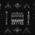Architectural Stellar Mechanics Projection Mapping Textures Pack
