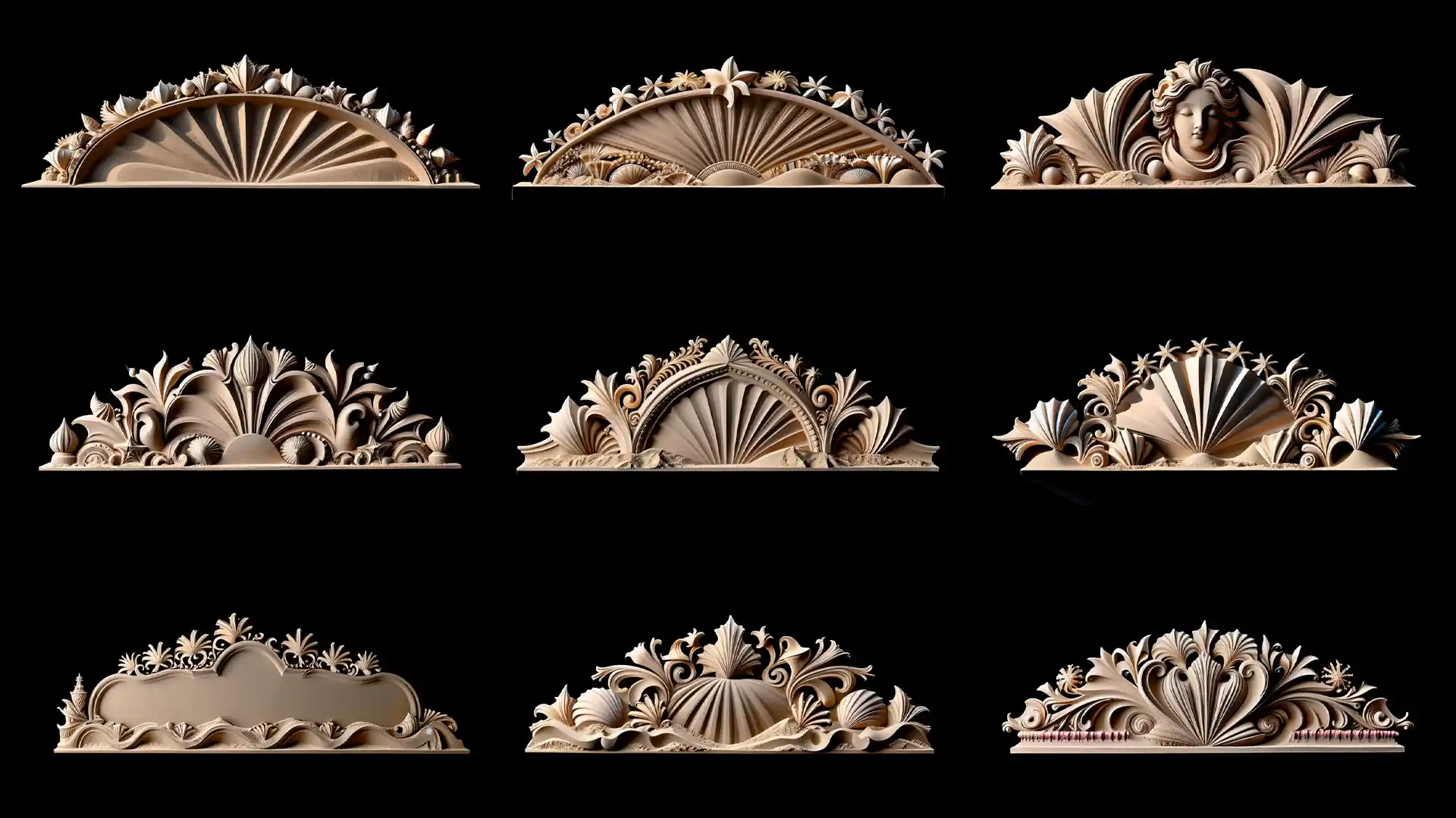 Dune-style minimal facade pattern โ sand texture for projection mapping stage design