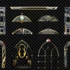 Architectural Golden Empire Projection Mapping Textures Pack