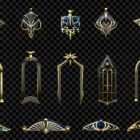 Architectural Golden Empire Projection Mapping Textures Pack